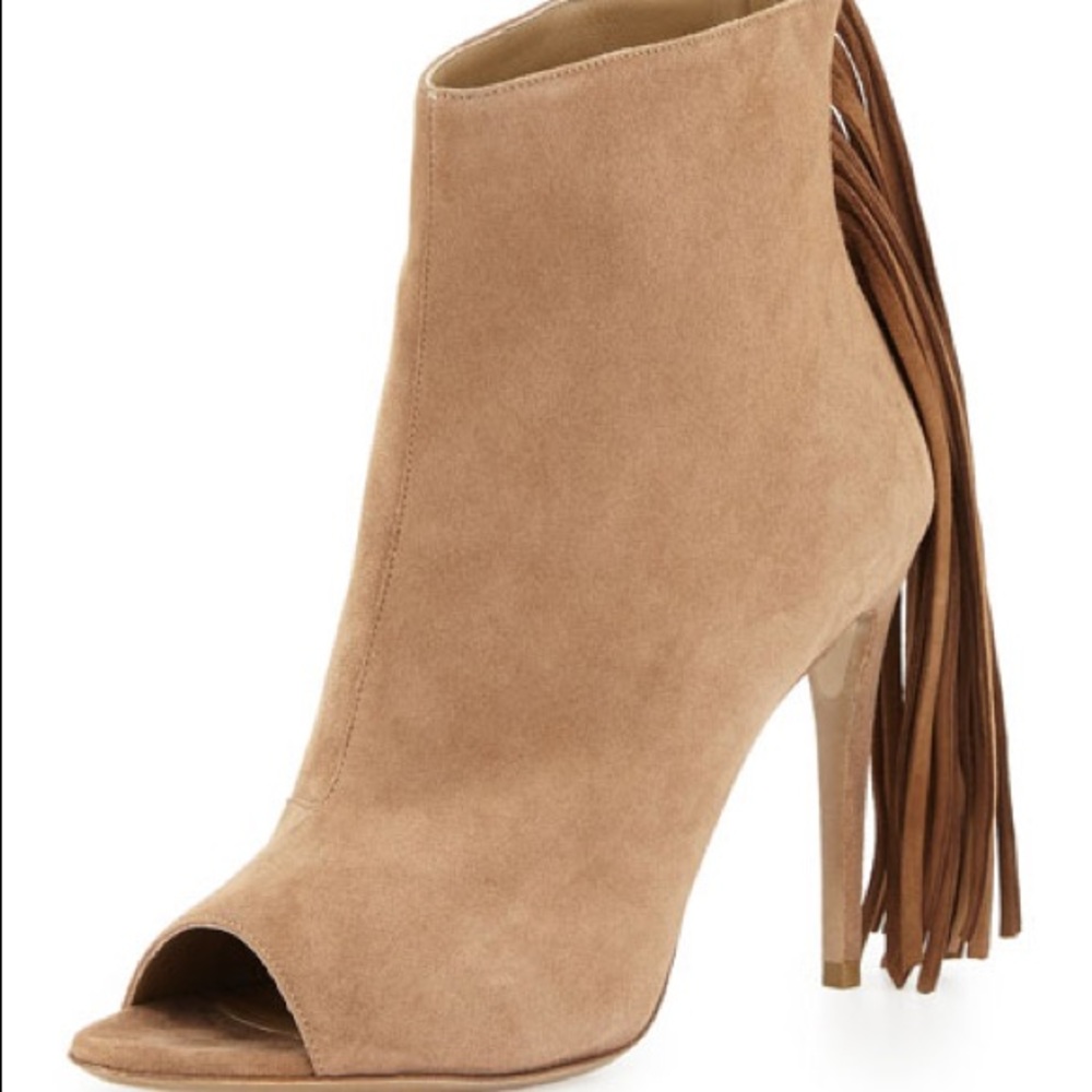 Burberry Suede Fringe Booties